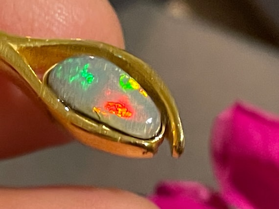 Boulder Opal (Australia) Pendant in Sterling Silver (925)