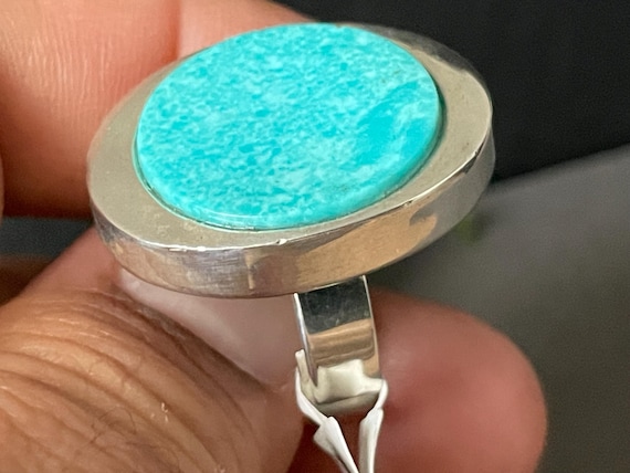 Unique turquoise ring – genuine gemstone from Arizona for protection, strength & inner peace – handcrafted in 925 sterling silver, genuine turquoise