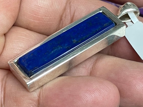 Beautiful natural Lapislazuli Pendant handmade in silver 925 sterling