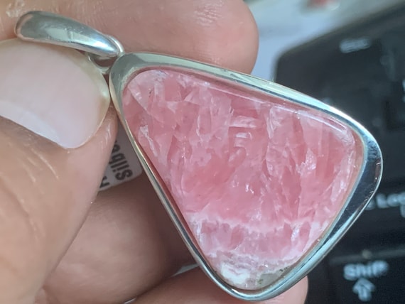 Very nice rodochrosite ring in silver 925 sterling from Argentina.