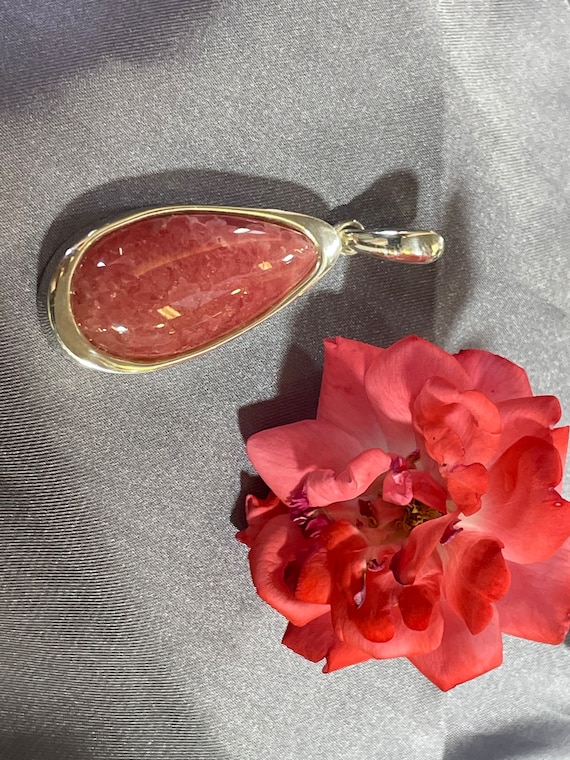 Very nice rodochrosite ring in silver 925 sterling from Argentina.