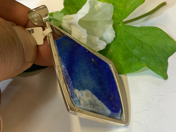 Beautiful natural Lapislazuli Pendant handmade in silver 925 sterling