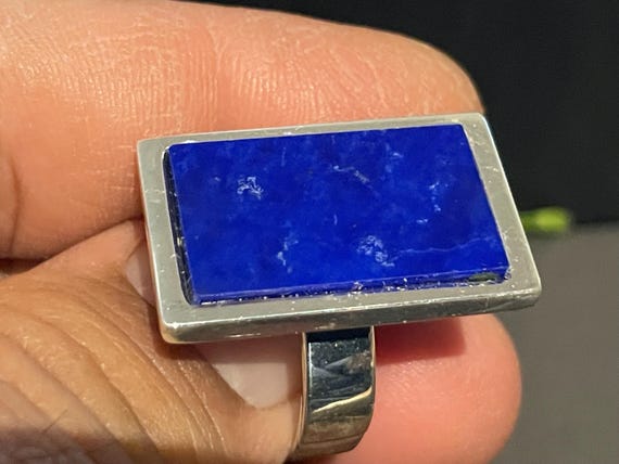 Beautiful  Lapislazuli Ring handmade in silver 925 sterling