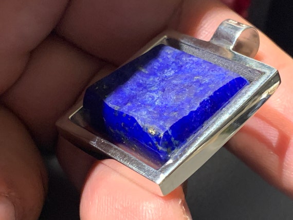 Beautiful natural Lapislazuli Pendant handmade in silver 925 sterling