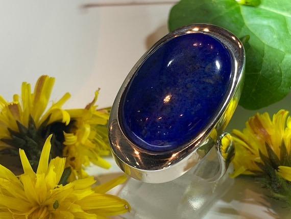 Beautiful  Lapislazuli Ring handmade in silver 925 sterling