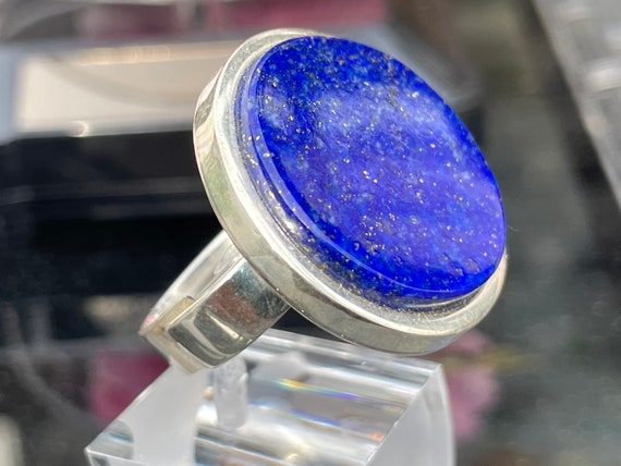Beautiful  Lapislazuli Ring handmade in silver 925 sterling