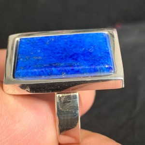 Beautiful  Lapislazuli Ring handmade in silver 925 sterling