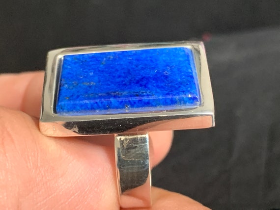 Beautiful  Lapislazuli Ring handmade in silver 925 sterling