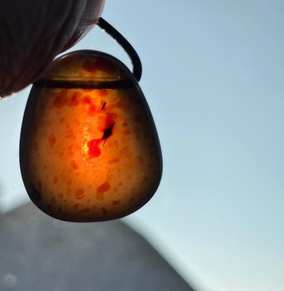 Phenomenal, rare blue amber