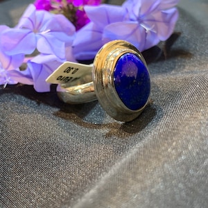 Beautiful  Lapislazuli Ring handmade in silver 925 sterling