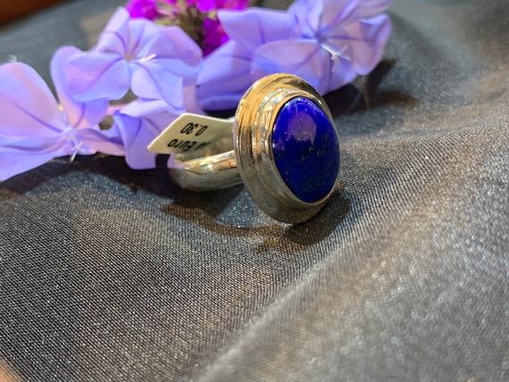 Beautiful  Lapislazuli Ring handmade in silver 925 sterling