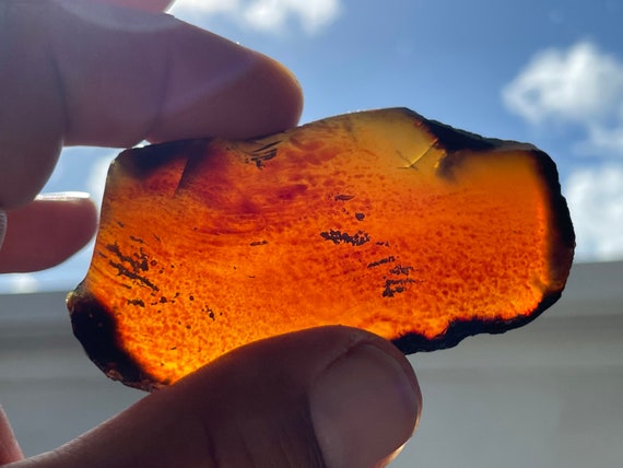 Phenomenal, rare blue amber