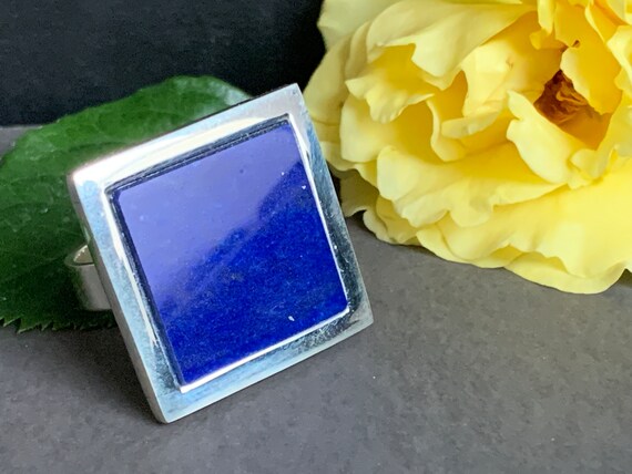 Beautiful  Lapislazuli Ring handmade in silver 925 sterling