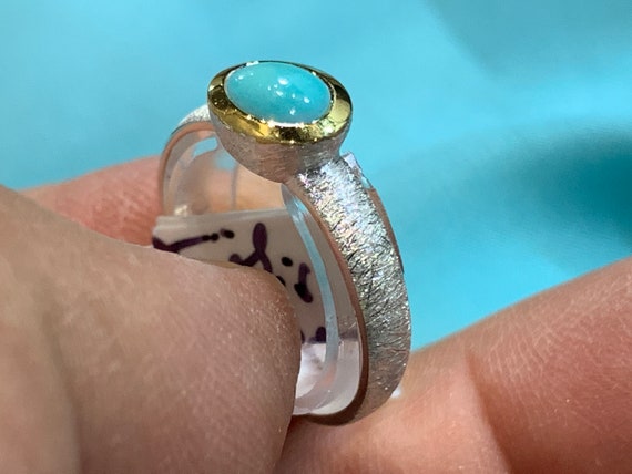 Real turquoise pendant in silver (925) sterling