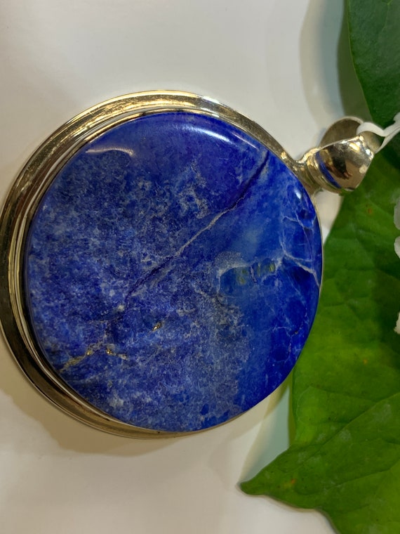 Beautiful natural Lapislazuli Pendant handmade in silver 925 sterling