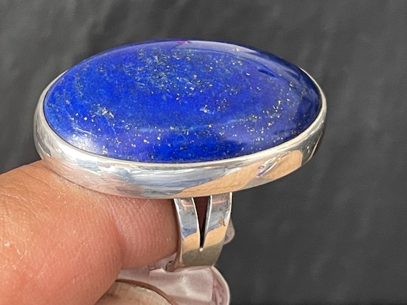 Beautiful  Lapislazuli Ring handmade in silver 925 sterling