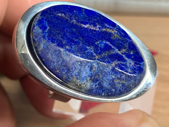 Beautiful  Lapislazuli Ring handmade in silver 925 sterling