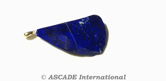 Lapis lazuli with silver eyelet