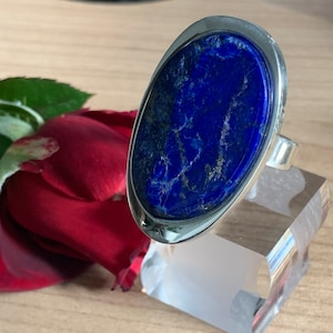 Beautiful  Lapislazuli Ring handmade in silver 925 sterling