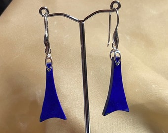 Beautiful  Lapislazuli Earrings handmade in silver 925 sterling