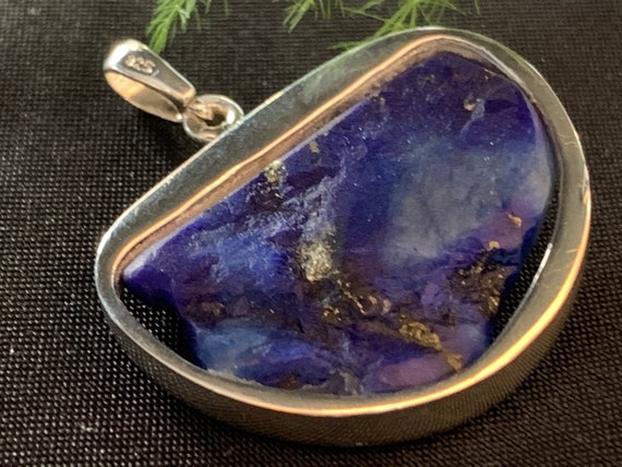 Beautiful natural Lapislazuli Pendant handmade in silver 925 sterling
