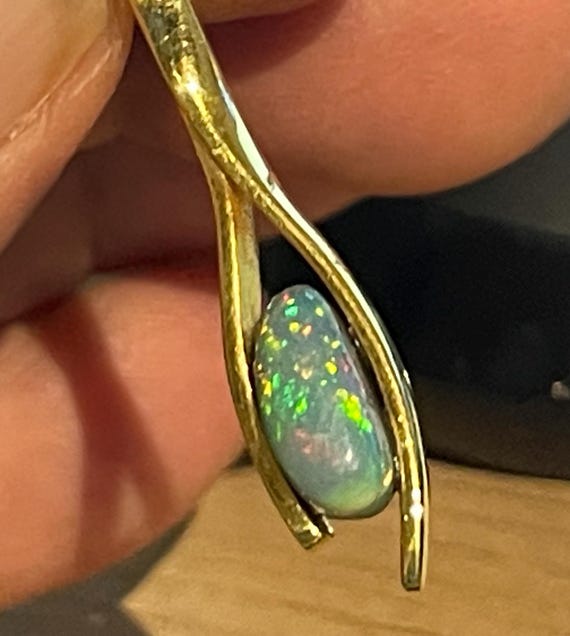Boulder Opal (Australia) Pendant in Sterling Silver (925)