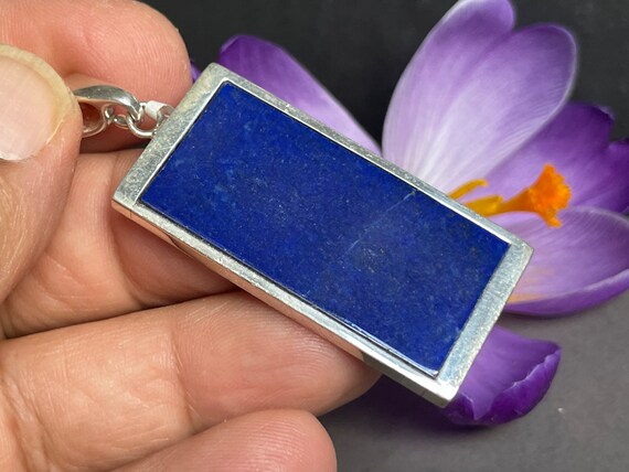 Beautiful natural Lapislazuli Pendant handmade in silver 925 sterling