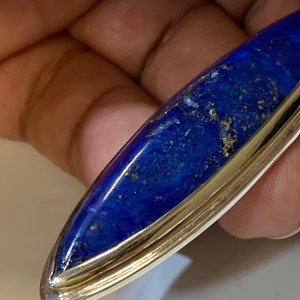 Beautiful natural Lapislazuli Pendant handmade in silver 925 sterling