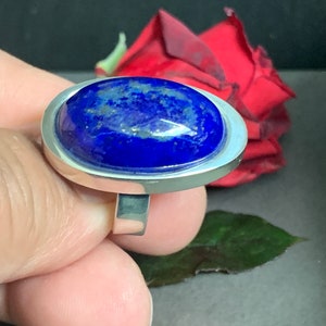 Beautiful  Lapislazuli Ring handmade in silver 925 sterling
