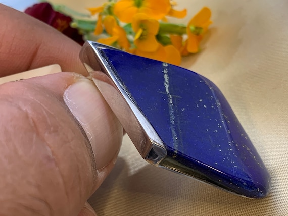 Beautiful natural Lapislazuli Pendant handmade in silver 925 sterling