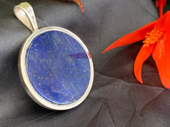 Beautiful natural Lapislazuli Pendant handmade in silver 925 sterling