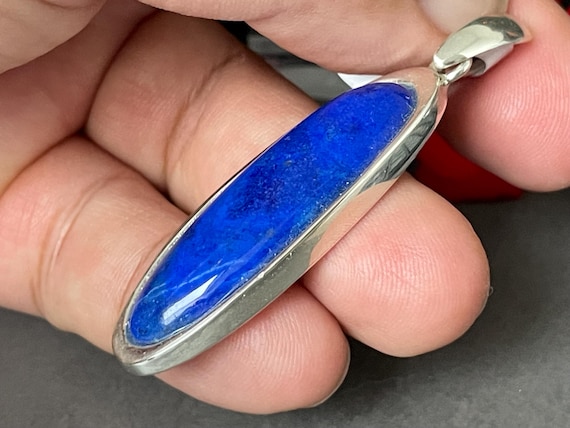 Beautiful natural Lapislazuli Pendant handmade in silver 925 sterling