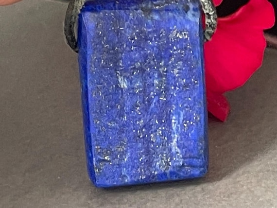 Lapis lazuli pendant drilled – spiritual gemstone jewelry as a unique piece for intuition, truth & new energy