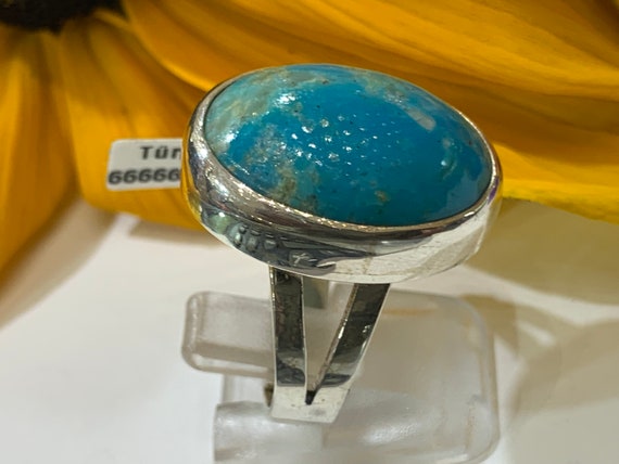 Real turquoise Ring silver (925) sterling