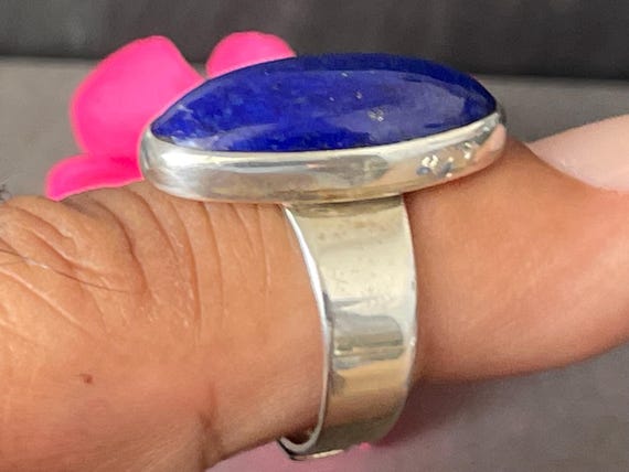 Beautiful  Lapislazuli Ring handmade in silver 925 sterling