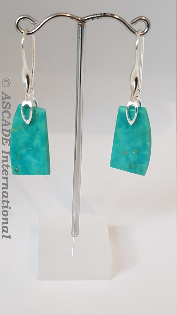 Real turquoise earrings with beautiful silver