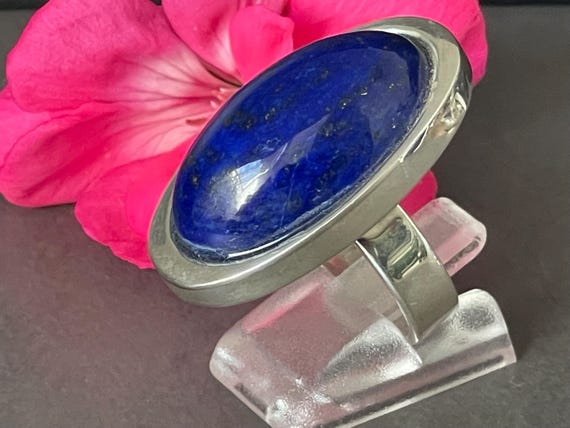 Beautiful  Lapislazuli Ring handmade in silver 925 sterling