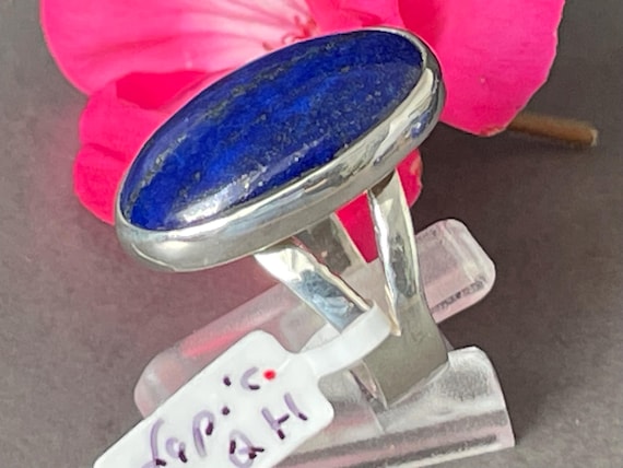 Beautiful  Lapislazuli Ring handmade in silver 925 sterling
