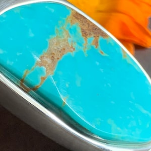 Real turquoise pendant in silver (925) sterling