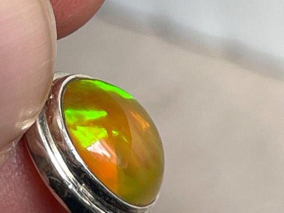Genuine, precious opal from Africa set in 925 silver