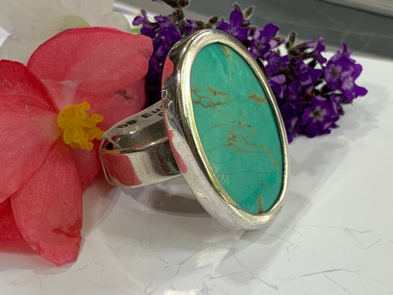 Real turquoise Ring silver (925) sterling