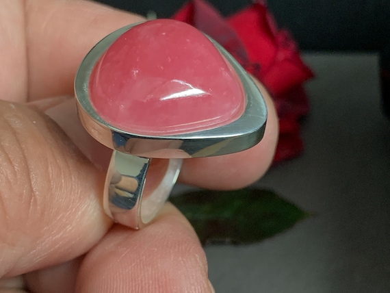 Very nice rodochrosite ring in silver 925 sterling from Argentina.