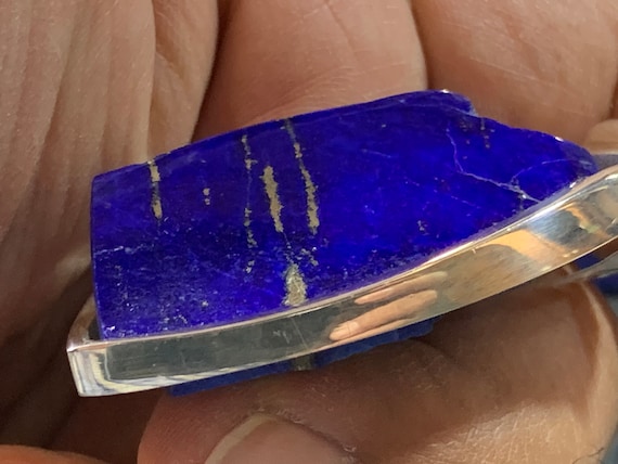 Beautiful natural Lapislazuli Pendant handmade in silver 925 sterling