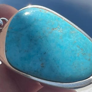 Real turquoise pendant in silver (925) sterling