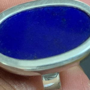 Beautiful  Lapislazuli Ring handmade in silver 925 sterling