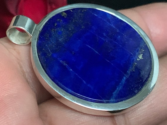Beautiful natural Lapislazuli Pendant handmade in silver 925 sterling
