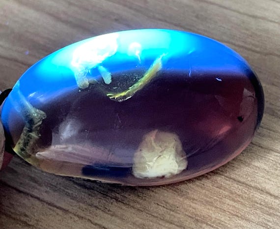 Phenomenal, rare blue amber