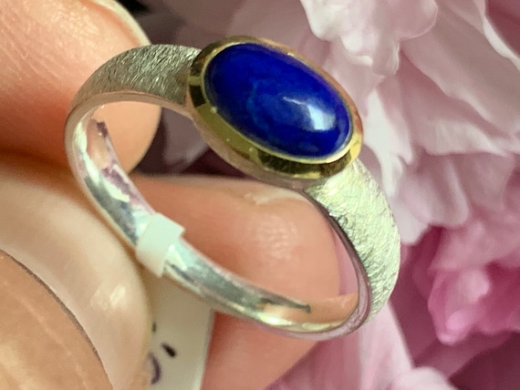 Beautiful  Lapislazuli Ring handmade in silver 925 sterling