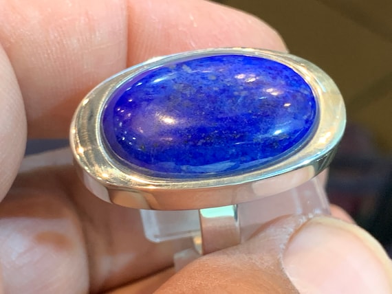 Beautiful  Lapislazuli Ring handmade in silver 925 sterling