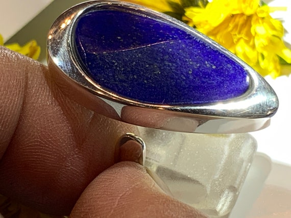 Beautiful  Lapislazuli Ring handmade in silver 925 sterling